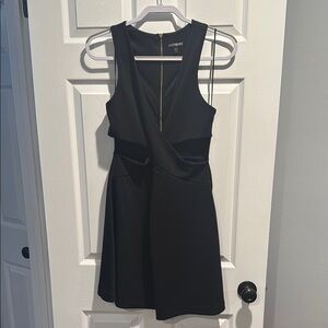Express Black Mini Sheath Dress Sleeveless V-neck Cocktail